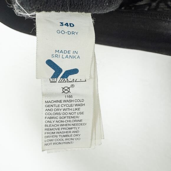 Old Navy Womens Sports Bra Size 34D Black Racerback Go-Dry Padded Activewear - Picture 4 of 5